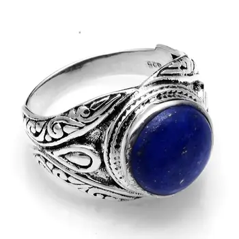 

Genuine Lapis Lazuri Ring 925 Sterling Silver, USA Size : 8.25, AR4158