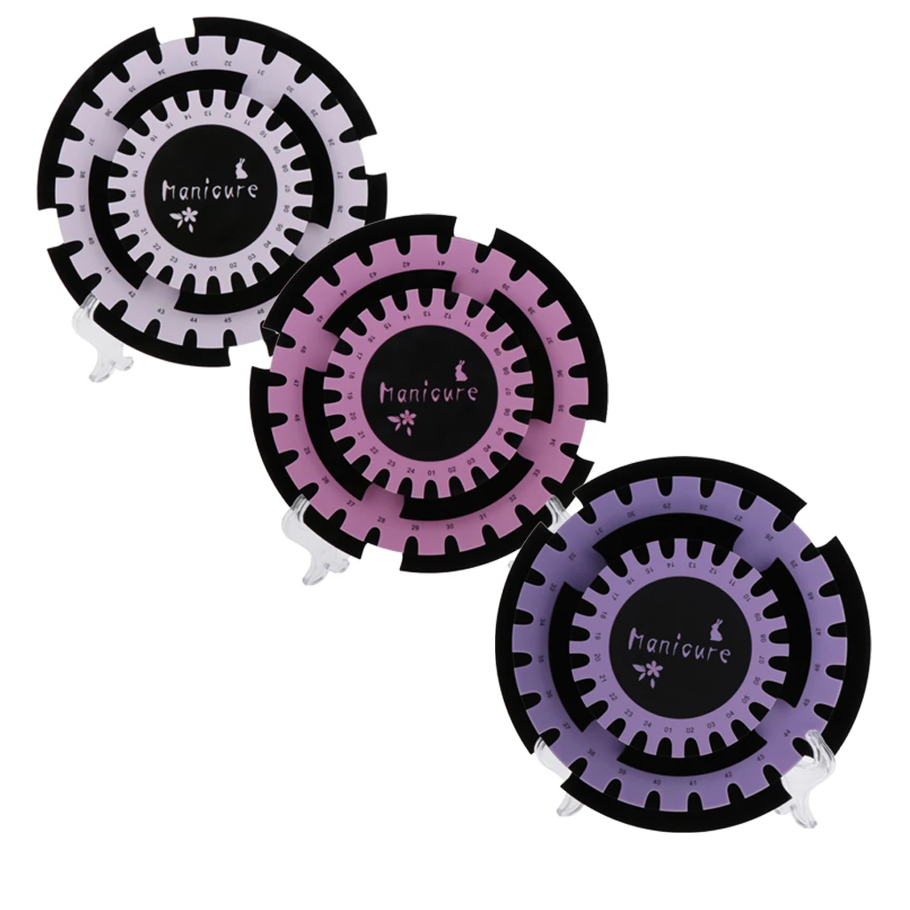 Nail Gel Color Chart Board Wheel Nail Polish UV Gel Color Display Card Nail Art Salon Tools Accessories - Various Colors