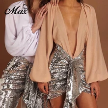 Max Spri новые модные женские вечерние сексуальные асимметричные обтягивающие плиссированные мини юбки с блестками для ночного клуба