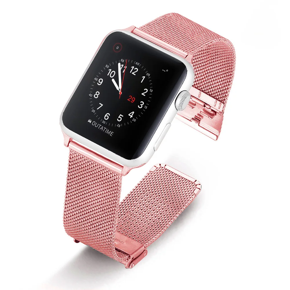 Milanese Mesh Hasp Band For Apple Watch Milanese Strap 38mm 40mm 42mm 44mm Strap For iWatch Series 1 2 3 4 Milanese Bracelet