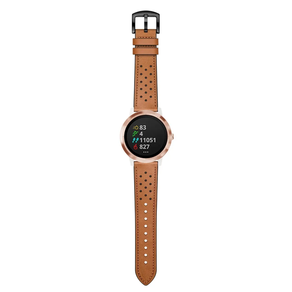 Cave style Кожаный ремешок для наручных часов, сменный ремешок для Garmin vivoactive, ремешок для часов, фитнес-трекер, Прямая поставка# G20 - Цвет: Коричневый
