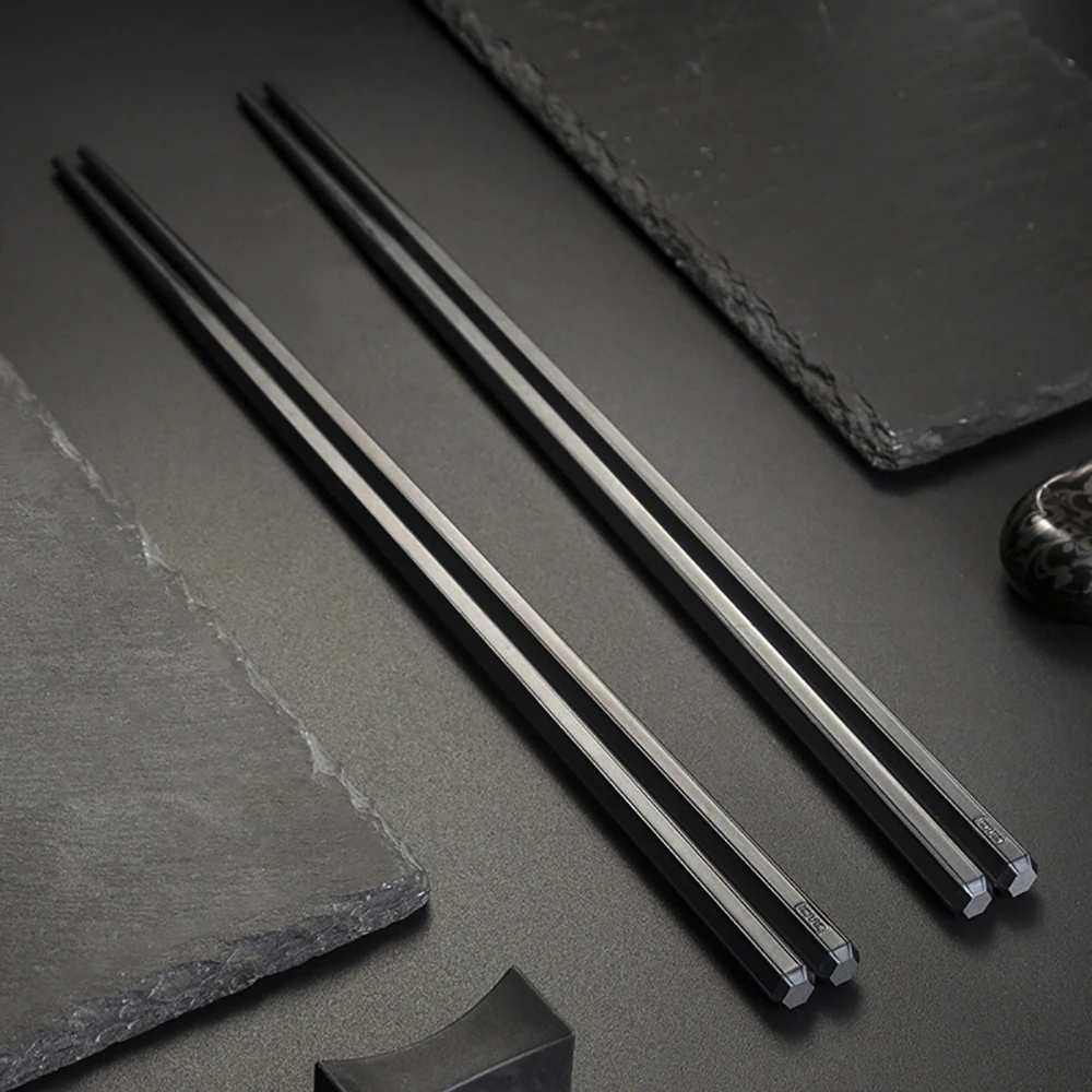 1 пара японских палочек для еды из сплава Нескользящие палочки суши китайский