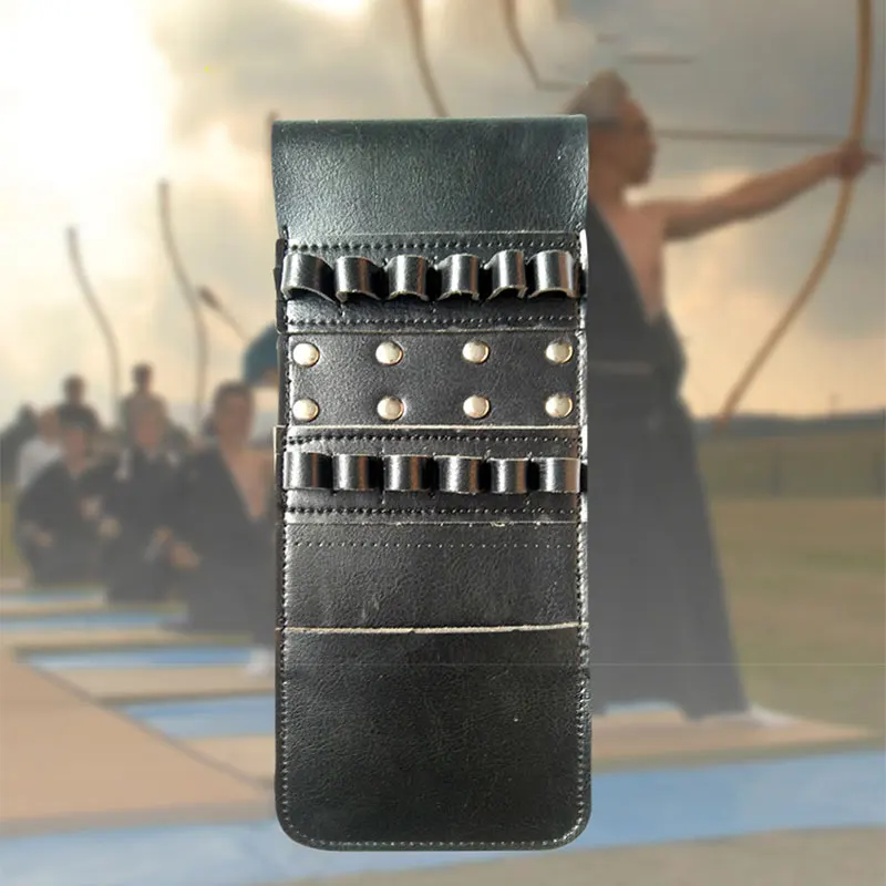 

Archery Pocket Leather Quiver 12 Arrows Traditional Waist Hip Cross Bow Bolts Arrow Quiver Bow for Shooting Archery Accessories