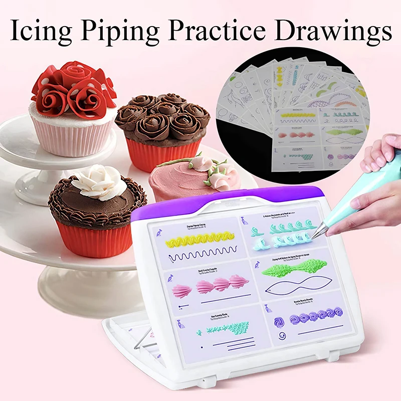 Icing Piping Nozzles Practice Drawings Board Cake Pastry Beginner