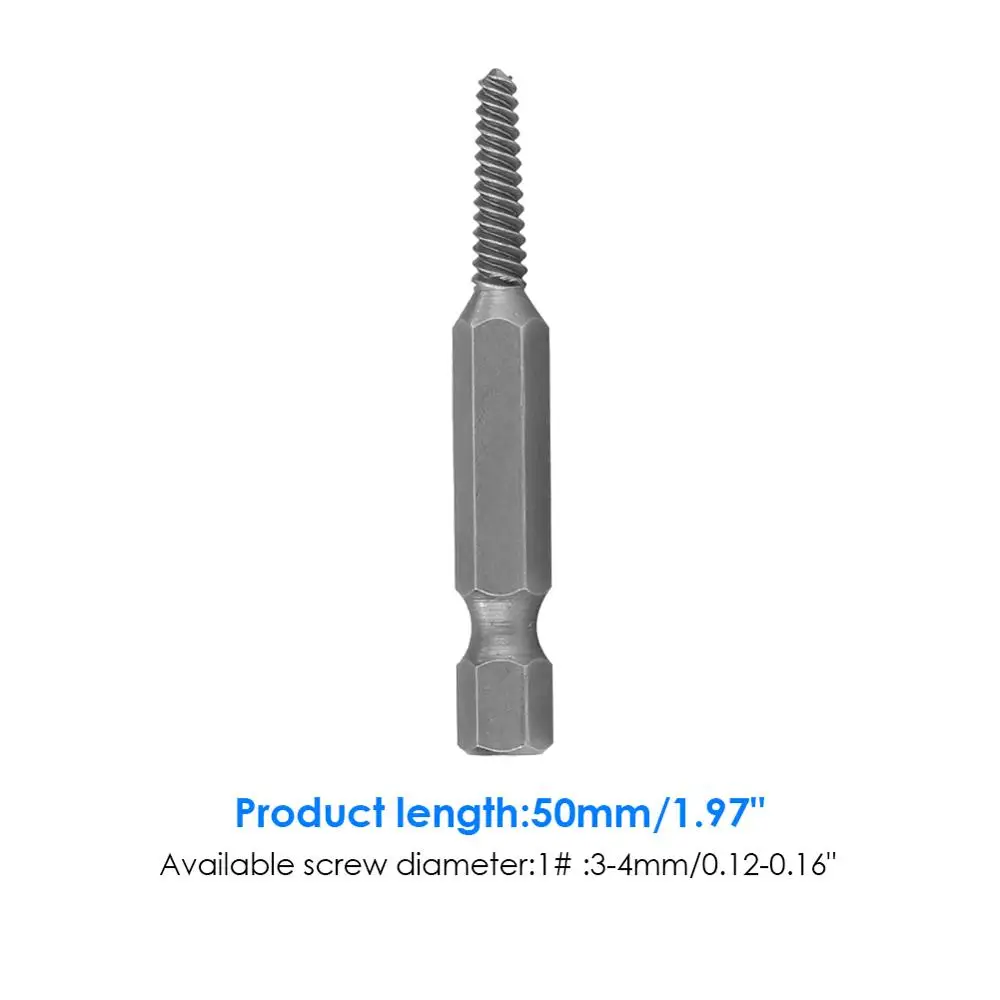 HSS Шестигранный Винт экстрактор сверла руководство сломанных поврежденных болтов удаление крепежа разбитая голова зачищенный винт болт экстрактор ремонт автомобиля - Цвет: 50mm
