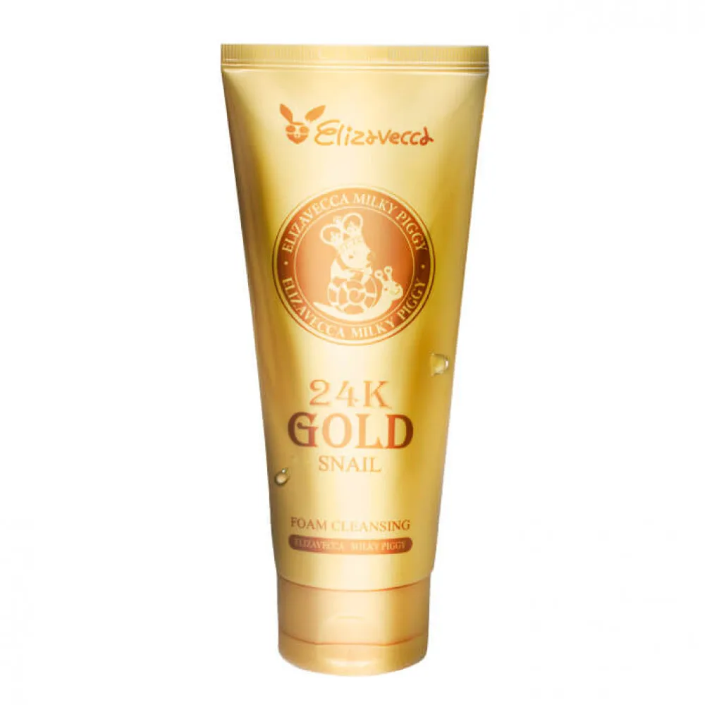 Пенка для умывания с муцином улитки/24К Золото Elizavecca Gold Snail Cleansing Foam 180ml|Чистящие