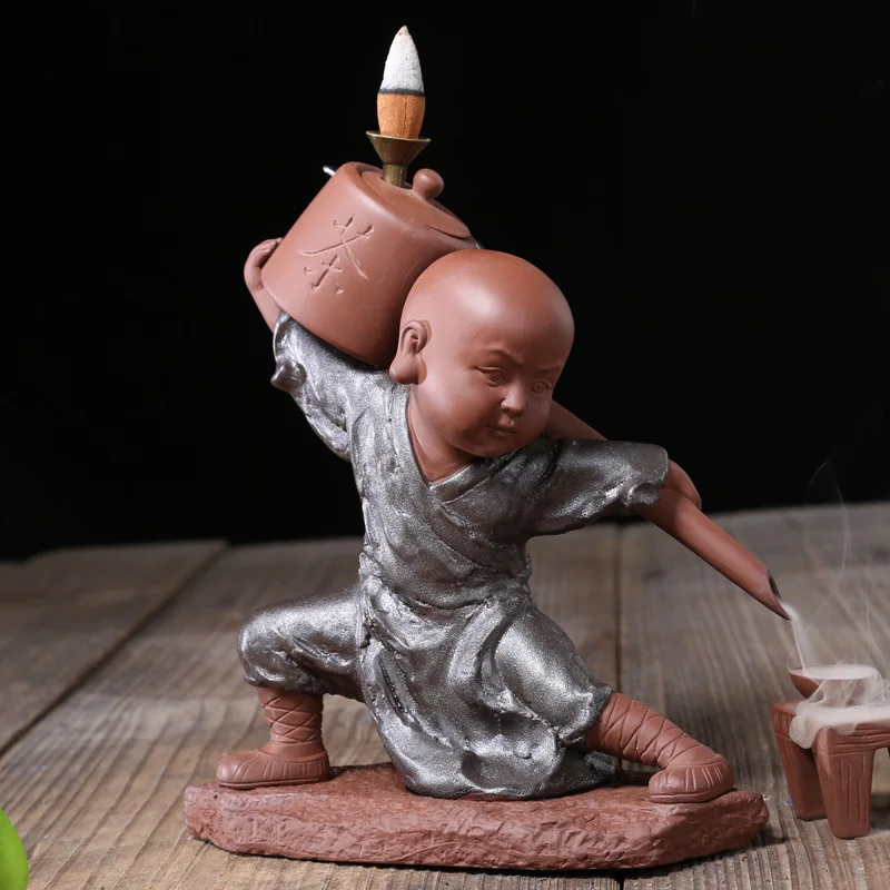 

Queimador De Incenso Source Tourist Area Home Furnishing Articles Kung Fu Young Monk Back Censer Adornment Sell Like Hot Cakes