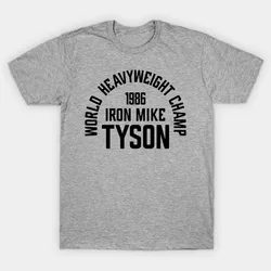 Custom Design Men's T - Shirt Featuring Iron Mike Tyson, World Heavyweight Champ 1986 - XXXL (GRAY)