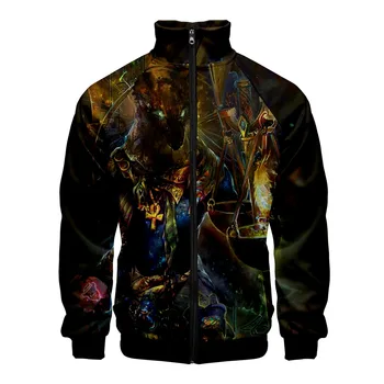

Anubis 3D Zipper Jackets Japanese Cosplay New Fashion Cool Spring Clothes stand collar Egyptian pharaoh Zipper Sweatshirt