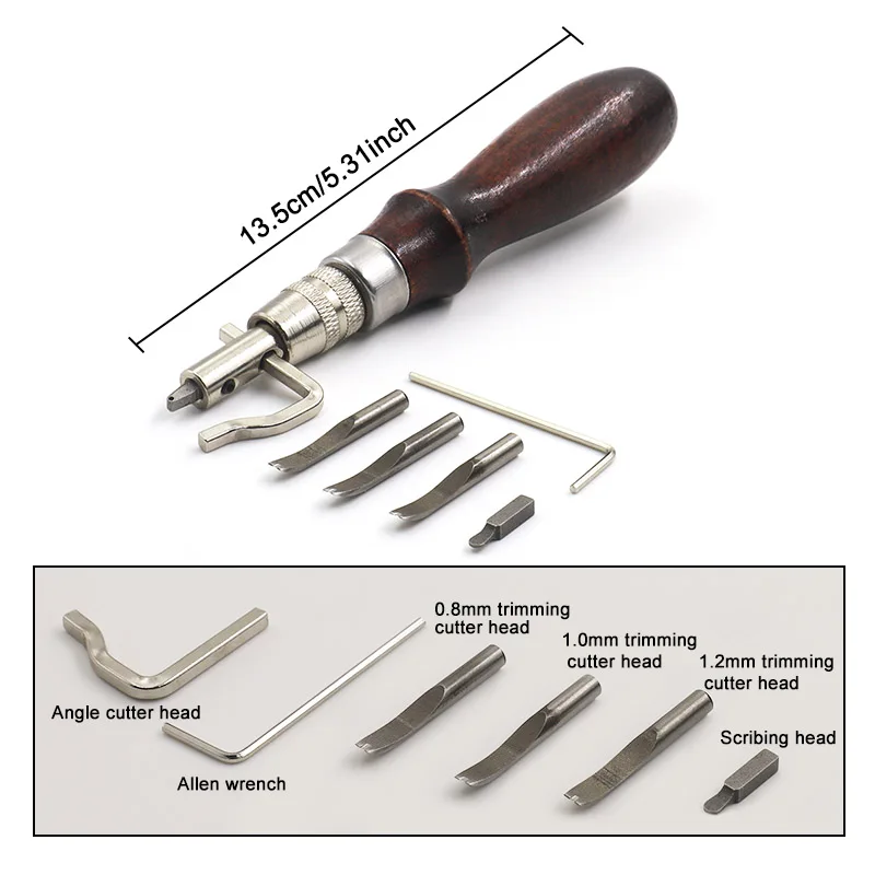 Grooving Device DIY Leather Tool Processing Skin Edges Leather Craft Stitching Hammer Fold Working Tools