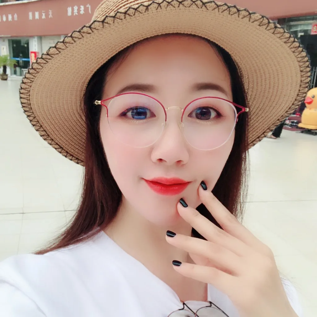 

2018 New Style Anti Blue-ray Glasses Women's Eye-protection Goggles Online Celebrity Celebrity Style Kick-off Compatible Myopia
