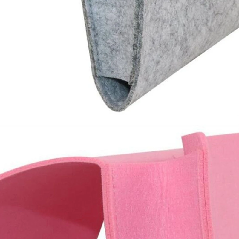 Felt Bedside Storage Bag Large Capacity Portable Household Storage Organizer Bag With 2 Small Pockets For Magazine Cellphone