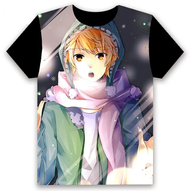 13 Футболка аниме Noragami YABOKU Iki Hiyori Yukine Косплэй с коротким рукавом унисекс Повседневное черная футболка Летняя мода смешные футболки, топы - Цвет: 13