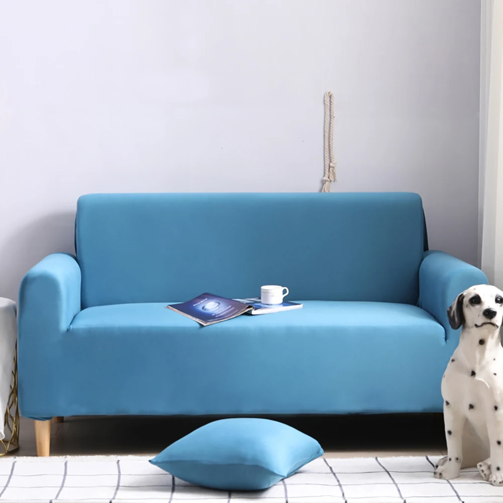 Черный Прочный чехол для дивана гостиной гибкий эластичный удобный однотонный