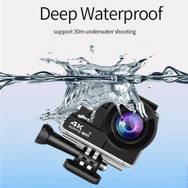 Action Camera Ultra HD 4K WiFi Remote Control Outdoor Mini Sports Camera 30m Go Waterproof Pro 170D Video Recording Camera