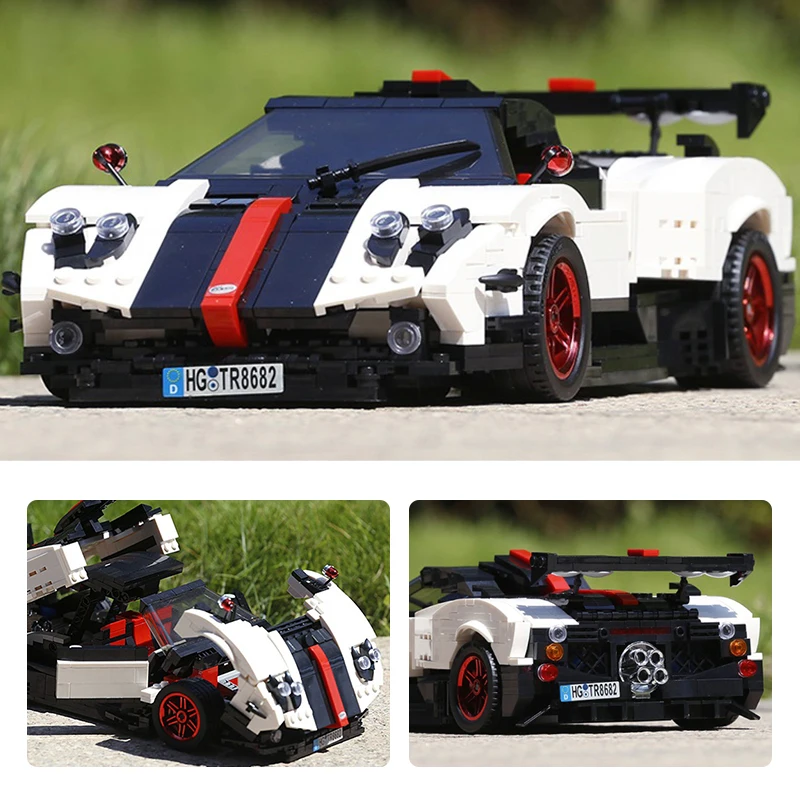 Форма King 13105, Креативная идея, серия Pagani Zonda Cinque Roadster, совместимая с Moc-22208, объемные блоки, кирпичи, игрушки, подарки для мальчика