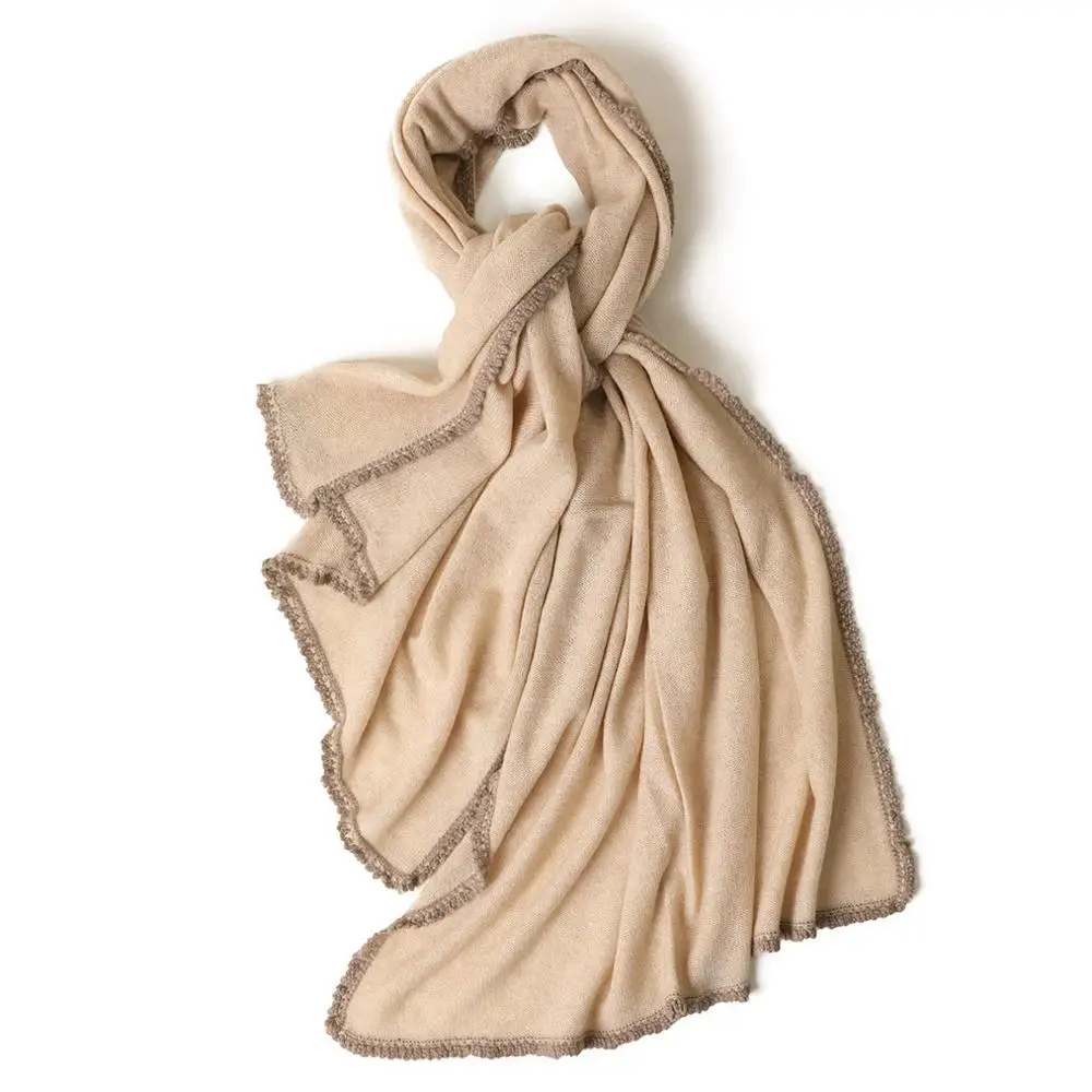 CAVME вязаный кашемировый шарф для женщин зимние модные женские шарфы большой размер шали пашмины Обертывания 200*70 см 196 г - Цвет: CAVME 2