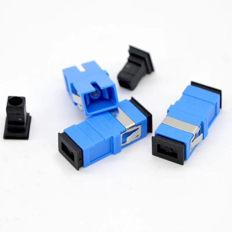 400pcs New Optical Fiber Adapter Connector No Ear SC/UPC Flange Coupler Simplex SC-SC Special Wholesale Free Shipping To Brazil