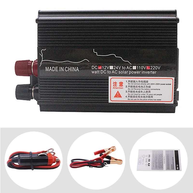 Синусоида солнечный инвертор 12V 220V 500W пики Мощность Напряжение трансформатор конвертер