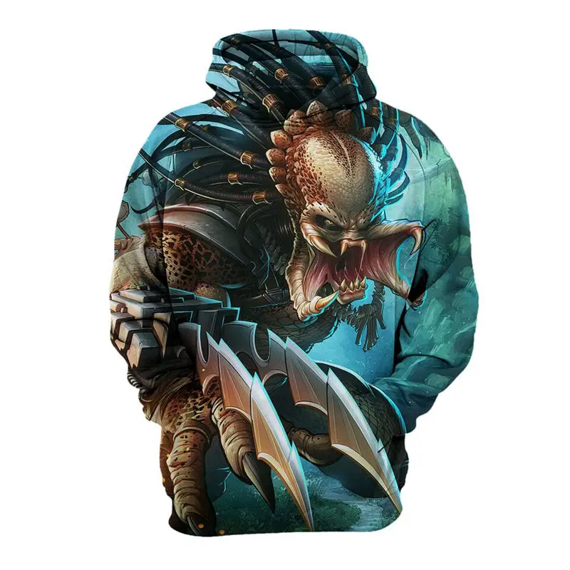 

2019 New Sweatshirt Customize Predator 3D Printed Hoodies Unique Pullovers Tops Men Clothing Drop Shipping