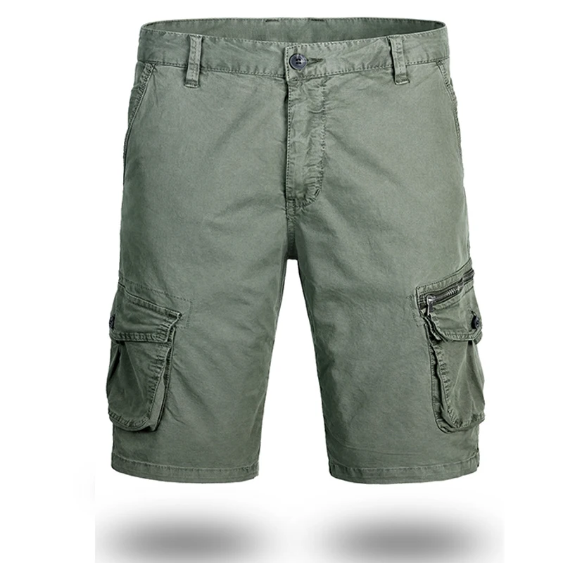 

High Quality Brand New Men Casual Shorts Multi-pocket Zipper Cargo Short Loose Breathable Comfortable Mens Beach Pants Simple