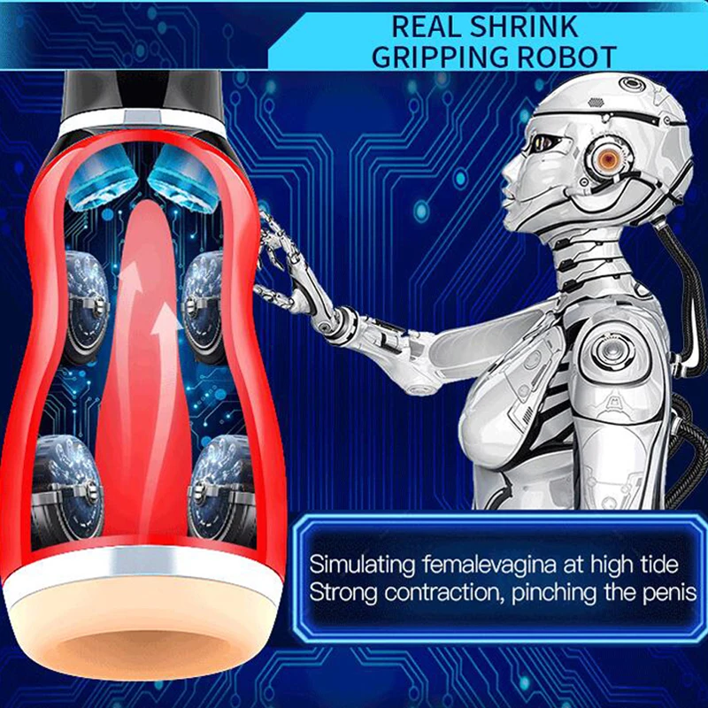  HESODA Masturbator Cup Smart Pronunciation Deep Squeeze Soft Material Electric Masturbation Cup Adu - 4000532830320