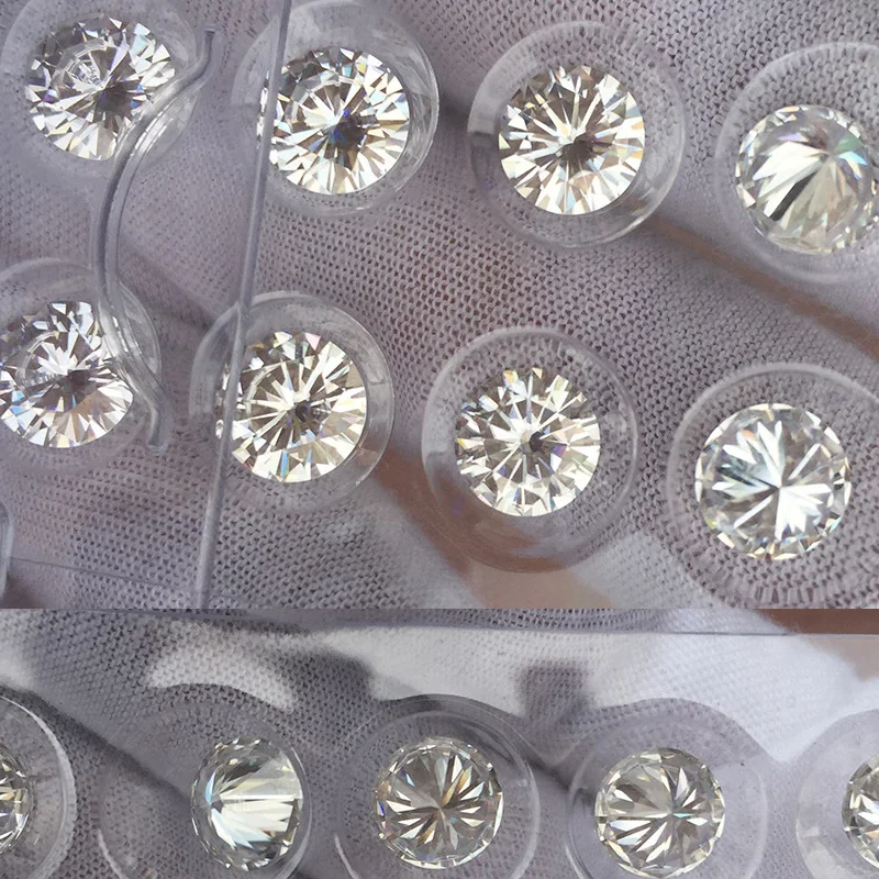 

Free shipping 5-7mm Moissanite D color Round shape bright white moissanite novelty design