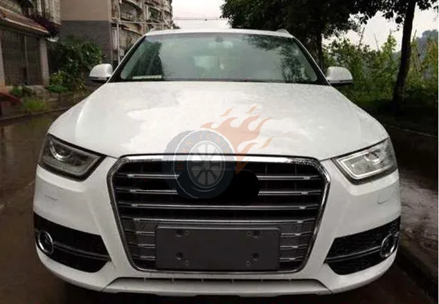 SQ стиль решетка ABS для Audi Q3 2013- обновление SQ3 вид переднего бампера гоночные грили Автомобиль Стайлинг часть с Европейский держатель пластины
