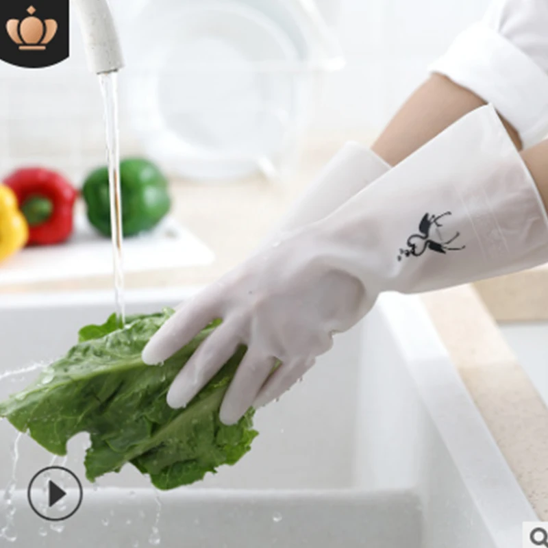 Перчатки для мытья посуды женские водонепроницаемые тонкие секции кухня прочная моющая щетка чаша резиновая Чистка по дому пластиковая Резина gl