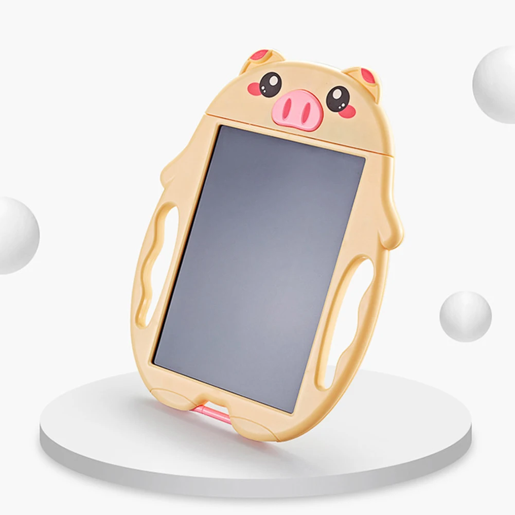 Детская доска для рисования граффити с изображением поросенка из мультфильма, 9 дюймов, ЖК-дисплей, доска для рисования граффити, блокнот, обучающая детская игрушка