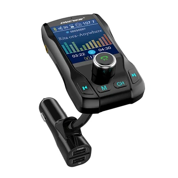 

Bluetooth FM Transmitter for Car Bluetooth V3.0 with EDR Car MP3 Audio 5V 2.1A Dual USB Ports Color Screen Wireless Car Kit