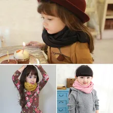 Модные детские зимние теплые шарфы, однотонные мягкие льняные шарфы для маленьких мальчиков и девочек, шаль, аксессуары для одежды