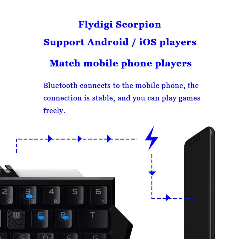 Flydigi Scorpion новая версия красный переключатель клавиатуры pubg cod Мобильный Bluetooth для iOS/Android телефон Таблица Встроенная Мышь Клавиатура