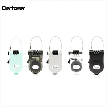 Трос с навесным замком, запчасти для лыжного велосипеда, Мини Выдвижная проволока, Противоугонный трос с 3-значным кодом безопасности, блоки...(China)