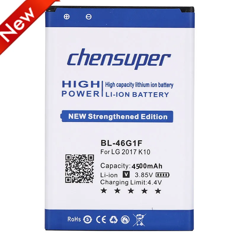 Chensuper  Bl-46G1F Battery For Lg K20 K425 K428 K430H 4500Mah K10 M250 2017 Version