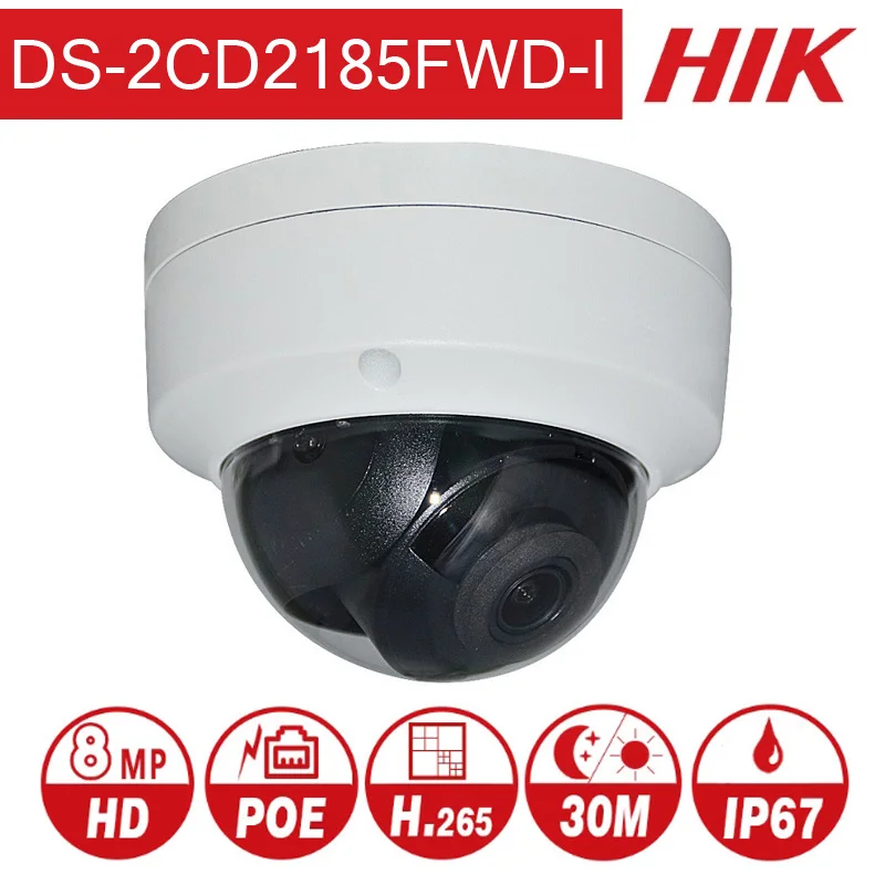 8CH Hikvision POE NVR комплекты видеонаблюдения с 8-мегапиксельной ip-камерой Сетевая безопасность ночное видение CCTV системы безопасности наборы