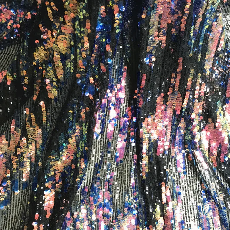 

GLace 1Y/lot small shell gold light color sequin fabric for night dress performance cloth decoration DIY material TX1248
