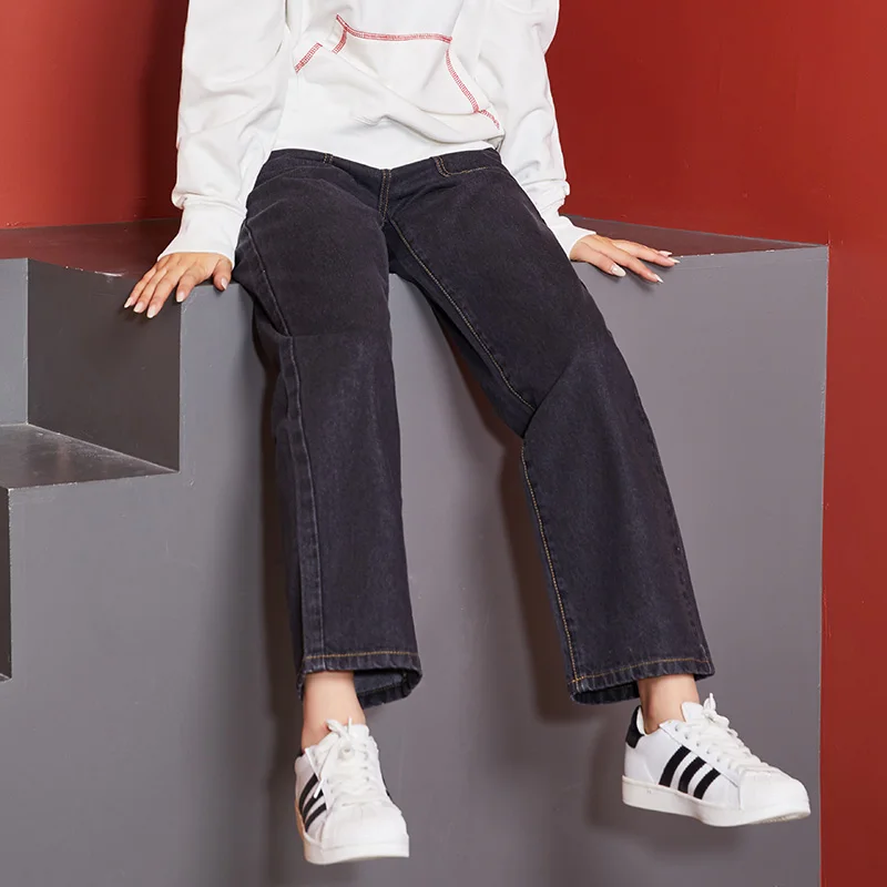 Goede LEIJIJEANS 2019 grote maat vrouwen losse jeans zwarte losse casual grote rechte denim college wind Plus size dames jeans 9114