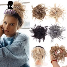 LUPU синтетический шиньон грязные резинки резинка для волос пучок прямой шиньон для создания прически высокотемпературное волокно натуральные накладные волосы