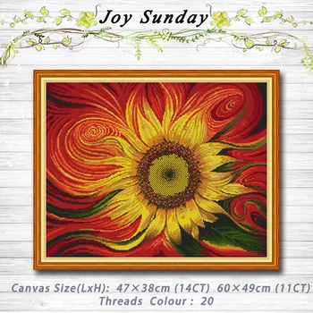 

Sunflower Flowers decor painting 14CT 11CT counted cross stitch kits embroidery sets Needlework Sets Home Decor