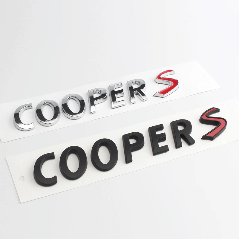 3D ABS Car Stickers Rear Trunk Tail Emblem Badge Letters Decals For Mini Cooper S R55 R56 R57 R58 R