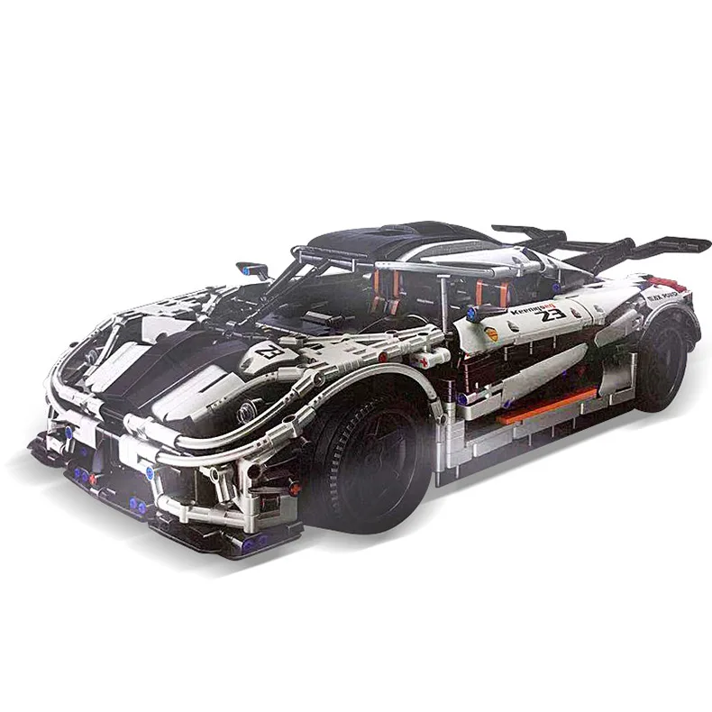 MOC 4789 Technic Koenigsegged Супер спортивный гоночный автомобиль модель город гонки гоночный автомобиль совместимые строительные блоки кирпичи