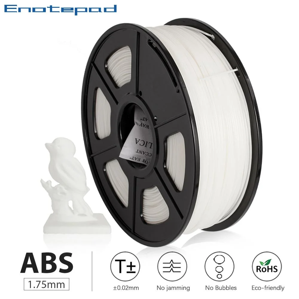 

Enotepad 1KG 1.75MM ABS Filament Fast Delivery Colorful Material Spool Wire Reprap 3D Printer With Vacuum Packaging Fast Ship
