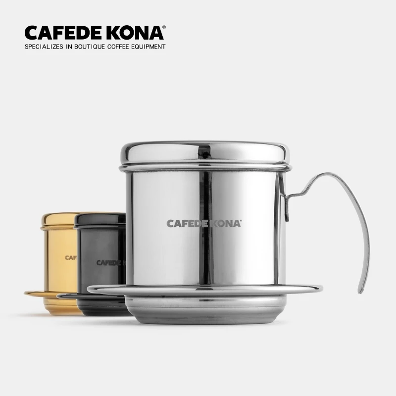 CAFEDE KONA coffee pot Vietnamese coffee pot home stainless steel coffee maker brewing pot drip pot Coffee pot