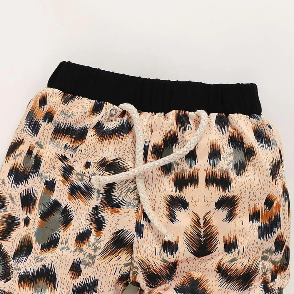 Baby Clothes Sets Fashion Leopard Print Newborn Boys Girls Sport Suits Spring Autumn Kids Bebes 2pcs Outfits Long Sleeve Costume