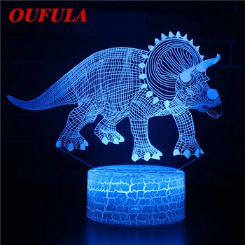 

Night LED Lights Dinosaur 3D lamp Cute Toy Gift 7 Color Abstract Artist Graphics Cartoon Atmosphere Lamp For Children Kids Room