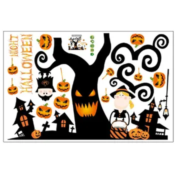 

SK9095 Pumpkin Lantern Ghost Wall Sticker Happy Halloween Party Decoration Room Removable Stickers Home Decor