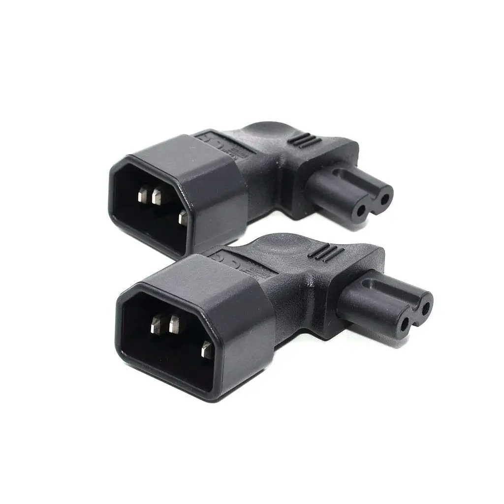 C14-C7 левый изгиб AC Мощность адаптер IEC320 IEC 320 C14 разъем для C7 90 градусов левый и правый угловой Мощность гнездо «Папа-мама»