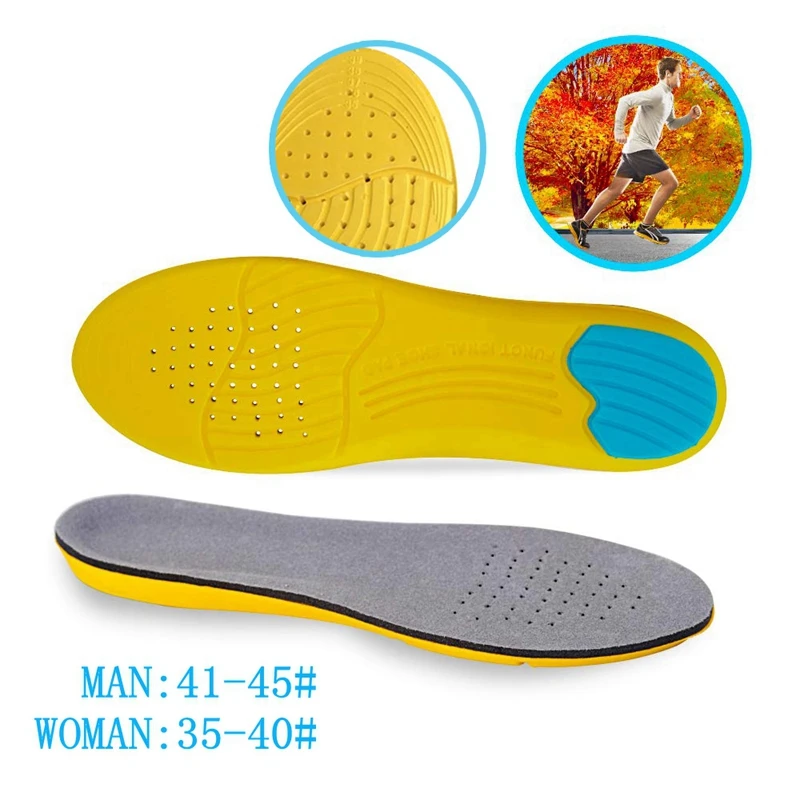 

Comfortable High Elastic Insoles Memory Foam Mezzanine Absorb Sweat Deodorant Sports Insole Foot Care Tool Inserts & Cushions