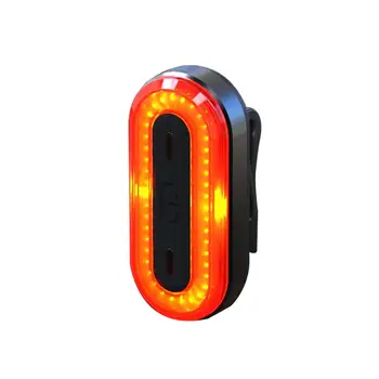 

Bicycle Rear Light Durable Practical 100 Lm Orange USB Rechargeable Waterproof Riding LED Bicycle Taillights Black ABS